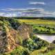 Landscape across the river at Theodore Roosevelt National Park, North Dakota