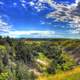 Looking at the valley below at Theodore Roosevelt National Park, North Dakota