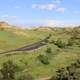 Road across the landscape at Theodore Roosevelt National Park, North Dakota