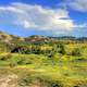 Skies and clouds over the valley at Theodore Roosevelt National Park, North Dakota