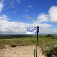 Bob Flag at the top at White Butte, North Dakota