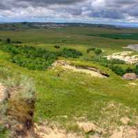Landscape around White Butte at White Butte, North Dakota