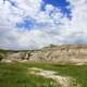 Lots of clouds over the hills at White Butte, North Dakota