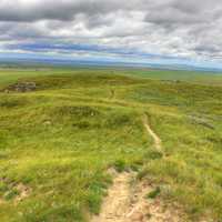 Trail down the Butte at White Butte, North Dakota