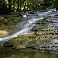 Closer view of small waterfall at Cayuhoga Valley National Park, Ohio