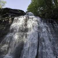 Close-up frontal view of Brandywine Falls in Cayuhoga Valley National Park, Ohio