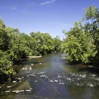 Looking downstream on the Cayuhoga River, Ohio