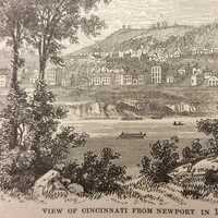 Cincinnati in 1812 with a population of 2,000 in Ohio