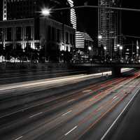 City Streets at night of Cincinnati, Ohio