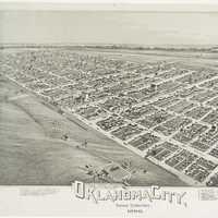 Lithograph of Oklahoma City from 1890