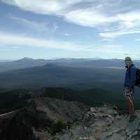 Crater lake from mount thielsen in Oregon