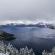 Foggy Skies over Crater Lake National Park, Oregon