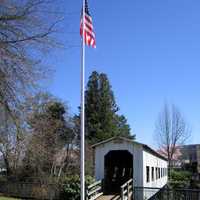 Centennial Bridge and Veterans Memorial in Cottage Grove, Oregon