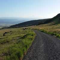 Dalles Mountain Ranch road in Oregon