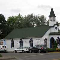 Former church in Veneta, now a restaurant in Oregon