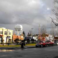 Looking at a street in Woodburn, Oregon