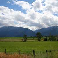 Near Enterprise, Oregon with landscape with clouds
