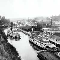 Oregon City and Willamette Falls in 1888