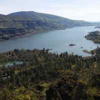 Overview landscape of Columbia River Scenery