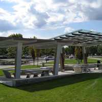 Town Center Park picnic shelter in Wilsonville, Oregon