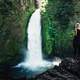 Women watching the waterfall in Oregon