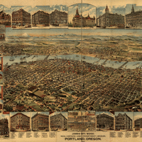 Map of Portland in 1890, Oregon