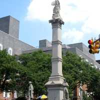 Statue in the middle of Lancaster, Pennsylvania