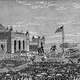 Opening day in 1876 at Centennial Exhibition in Philadelphia, Pennsylvania