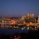 Night Time lighted Cityscape in Pittsburgh, Pennsylvania