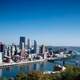 River landscape and Cityscape in Pittsburgh, Pennsylvania