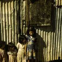 Children in a company housing settlement, 1941