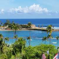 Landscape and shoreline in Puerto Rico