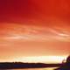 Red Dusk Skies landscape in Rhode Island