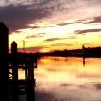 Sunset over Tranquil Waters at Myrtle Beach, South Carolina