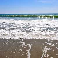 Waves washing on the beach at Myrtle Beach, South Carolina