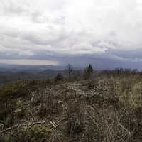 Mountaintop Top Under Clouds at Sassafras Mountain, South Carolina