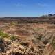 Badlands and hills at Badlands National Park, South Dakota