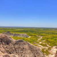 Cliffs over the Prairie at Badlands National Park, South Dakota