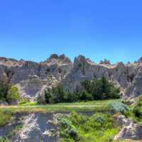 Hills by the roadside at Badlands National Park, South Dakota