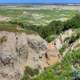 Hilltops with trees at Badlands National Park, South Dakota