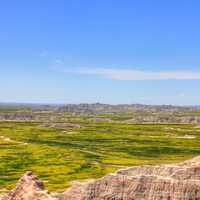 Horizon view from the buttes at Badlands National Park, South Dakota