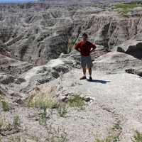 Me standing at the edge of many Buttes at Badlands National Park, South Dakota