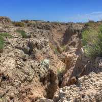 Steep Ravine climb at Badlands National Park, South Dakota