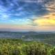 Sunset over the forest in the Black Hills, South Dakota