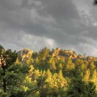 Clouds over the mountainin the Black Hills, South Dakota