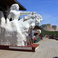 Crazyhorse statue from the side in the Black Hills, South Dakota
