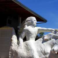 Closer view of crazyhorse statue in the Black Hills, South Dakota