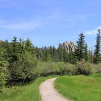 Hiking Path to the peak in Custer State Park, South Dakota