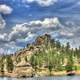 Hills under clouds in Custer State Park, South Dakota