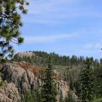 Blue Skies above the bluff in Custer State Park, South Dakota